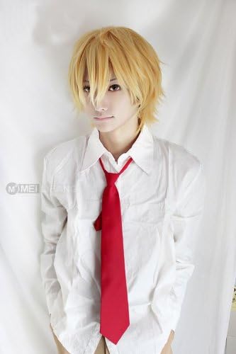 MapofBeauty Short Yellow Party Costume Hair Cosplay Wig