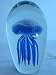 Glass Jellyfish Paperweight 6 Blue Color (Glow in Dark) - Jelly Fish Paper Weight