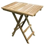 Ambientehome 62786 Balkontisch circa 60 x 40 x 71 cm Teak Gartenm&ouml;bel