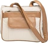White Canvas Purse with Leather Accents
