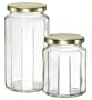 4 pack - -" Almost UNBREAKABLE" 1.5 oz. GOURMET "DODECAGON"- with lids. Treated by HercuGlass to be the strongest glass jars you can buy.