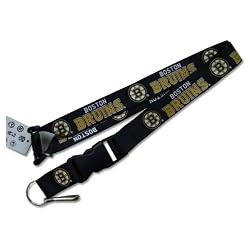 Boston Bruins Clip Lanyard Keychain Id Holder Ticket - Black