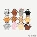 6 Plush Velour Animal Hand Puppets