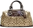 Coach Signature Large Ashley Sabrina Business Satchel Duffle 15440 Khaki Mahogany
