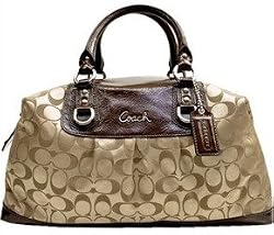 Coach Signature Large Ashley Sabrina Business Satchel Duffle 15440 Khaki Mahogany