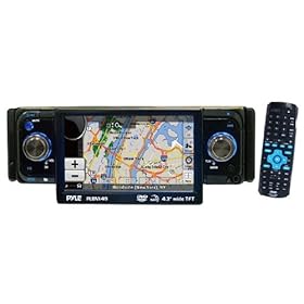 Pyle - 4.3inch TFT Touch Screen DVD-CD-MP3 Player-AM-FM-SD-USB Receiver w- Built-IN GPS & USA Canada & Mexico Maps