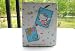 Hello kitty blue stamps style leather case bag for ipad 2 and Free Clear Screen Protector