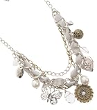 G by GUESS Vintage Charm Ribbon Necklace, SILVER