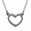 Platinum Diamond Heart Necklace