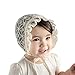 Baby Girl Toddlers Breathable Lacy Bonnet Eyelet Cotton Adjustable Sun Protection Hat (Pale Yellow-1)