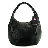 IO Pelle Italian Designer Large Hobo Bag Shoulder Bag with Pouch in Black, Brown, Red or Gray Leather