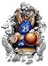 Kansas Jayhawks Wallcrasher Wall Decal - Basketball 3'