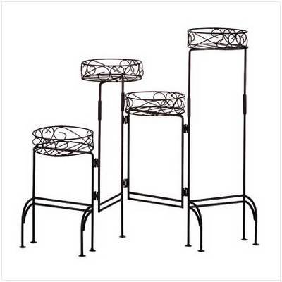Childrens Toyshop  Outdoor Living : Beautiful Metal Plant Stand With Four Different Levels/Tiers