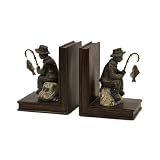 2-Piece Vintage Style Bronze Colored Fisherman Bookends