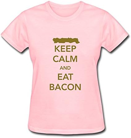 JIEN Women's Keep Calm Eat Bacon T-shirt