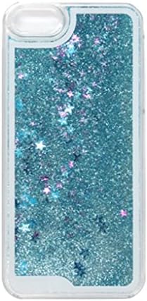 iPhone se Case,iPhone 5s Case,GUANGHE Creative Design Flowing Liquid Floating Glitter Sparkle Stars Hard Case For iPhone se / iPhone 5 5s (Blue)