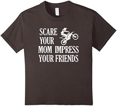 Kids Scare Your Mom Impress Your Friends Funny Motocross Racing Dirt Bike T-Shirt 6 Asphalt