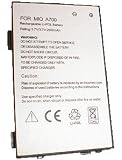 HQRP Li-Ion PDA Battery (incl. Back Cover) Replacement for Mitac Mio A710, A702, A701, A 701, A 702, A 710 GPS PDA