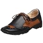 Sesto Meucci Women's Gauri Oxford Golf Shoe,Tan/Black,8 N US