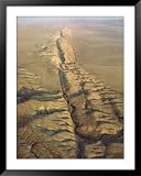 The San Andreas Fault Slashes the Desolate Carrizo Plain, Carrizo Plain, California Framed Art Poster Print by James P. Blair, 39x49