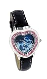 EV-W11A Women's Heart  Shape Leather Band Watch Model #EV-W11A