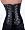 Gothic Black Leather Steel Boned Overbust Corset Front buckle up Back Lacing Corset With Steel Stud, 38