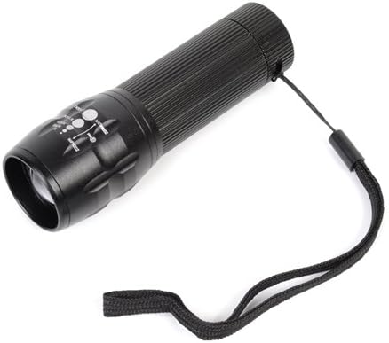 MXDL SA-37 CREE T6 LED 3 Mode 250 Lumens 4.5V AAA Zoomable Focus Portable Flashlight Torch Light Black
