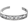10k White Gold Cubic Zirconia Toe Ring