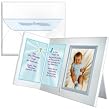 "Angels Sing...Blessings on Your Baptsim" Personalized Picture Frame Gift - Boy