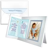 "Angels Sing...Blessings on Your Baptsim" Personalized Picture Frame Gift - Boy