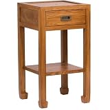 TLS by Design 02-2006 Keio Accent Table - Bar Stool With Drawer - White Oak