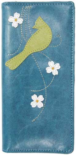 Lavishy Adora Jay Large Blue Vegan Wallet