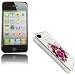 Hard Back Case Cover For Apple Iphone 4 / 4s, Purple Flower 