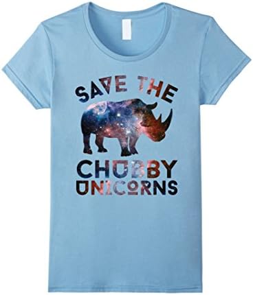 Women's Save the chubby unicorns t-shirt Small Baby Blue