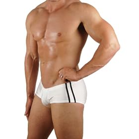 MENS SIDE STRIPE BIKINI BRIEF SWIMSUIT BY GARY MAJDELL SPORT