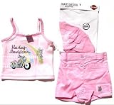 Harley Girl's 3-pc Short Set With Doo Rag - 6-9 Mo, Available in Pink or White