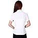 TLZC Women's Fashion Office Wear Puff Short Sleeve Slim Top Shirt Blouses