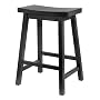 Winsome Saddle Seat 24-Inch Counter Stool, Black