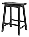 Winsome Saddle Seat 24-Inch Counter Stool, Black