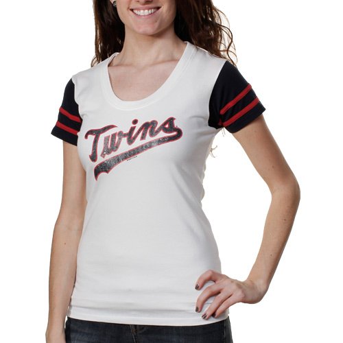 '47 Brand Minnesota Twins Ladies Grand Slam T-Shirt - White (Large)