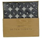 Paperchase 50 Tealight Candles. Black Design