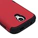 Galaxy S4 Case, MagicMobile® Hybrid Impact Shockproof Cover Hard Armor Shell and Soft Silicone Skin Layer [ Red - Black ] with Screen Protector, Stylus and Charm