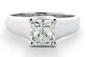 1.00 Ct 14k Radiant Cut Solitaire Diamond Engagement Ring (1 Ct GIA Certified Ctr Stone F/VS2)