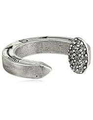 Giles and Brother Railroad Spike Silver Pave Ring