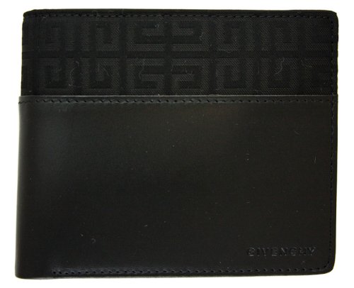 Givenchy Black Leather and Fabric Mens Wallet 6060073580