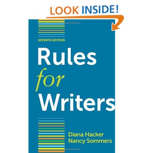 Rules for Writers with Writing about Literature (Tabbed Version)