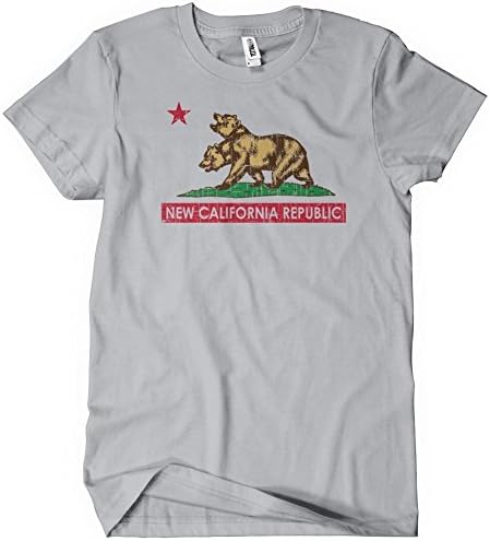 New California Republic Mens Funny T-Shirt Tee Fall 3 4 Out NCR Flag Wasteland Multicolored Medium
