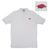 Arkansas Razorbacks NCAA Classic Pique Polo Shirt (Grey Heather)