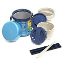 Microwaveable Zojirushi Ms. Bento Stainless Lunch Jar in Aqua Blue - SL-ME07GS