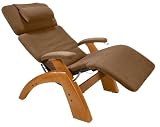 Human Touch Perfect Chair, Electric Base, with Folding Footrest ln Maple with a Cashew Micro-Suede Cover
